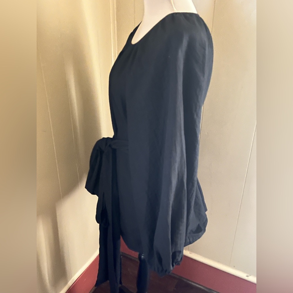 Eloquii Size 22 Long Sleeve Wrap Style Blouse Tie Waist Casual Timeless Capsule - Picture 8 of 10